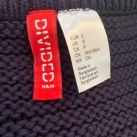 Navy/Indigo Cropped Sweater - Picture 4 of 4